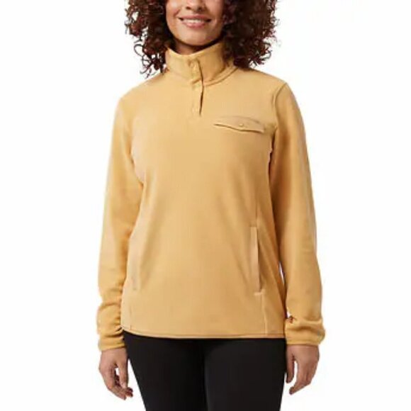 NWOT 32 Degrees Fleece Pullover with Snap Buttons | Mustard - Picture 1 of 8